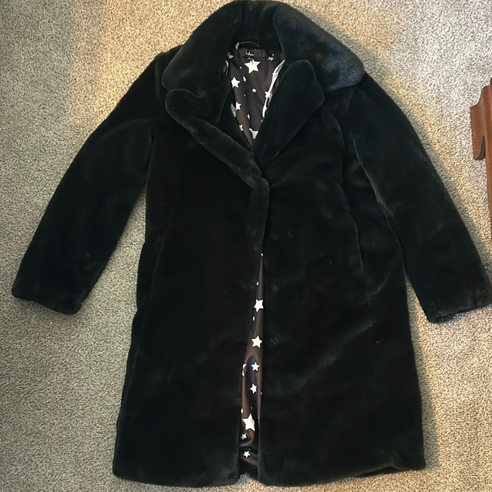 Lulus Dark Green Faux Fur Coat
